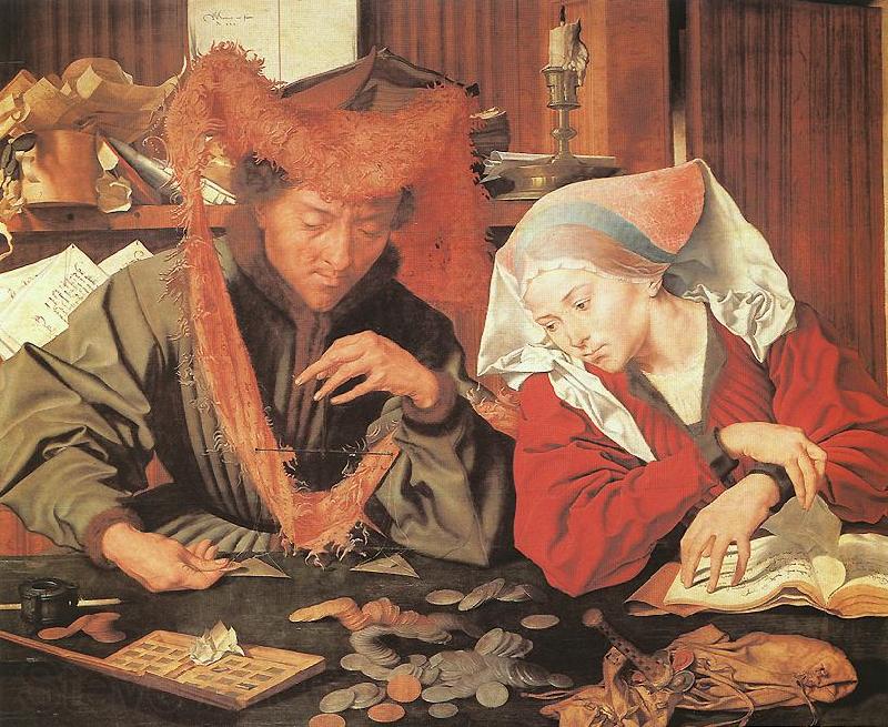 REYMERSWALE, Marinus van Money-Changer and his Wife France oil painting art